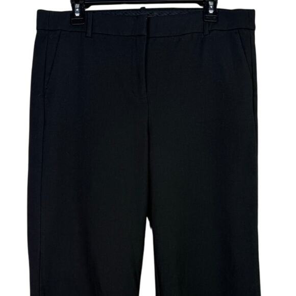 J. Crew High Rise Peyton Crop Wide Leg Stretch Trouser Pants Pockets 14 T Black - Picture 2 of 15